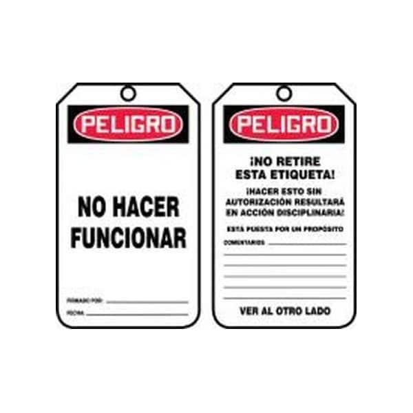 Accuform RP-Plastic, 3-1/4 in Width, 3/8 in Height, , 25 PK SHMDT112PTP - main